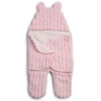 SW118-P: Pink Bubble Sherpa Swaddle Wrap